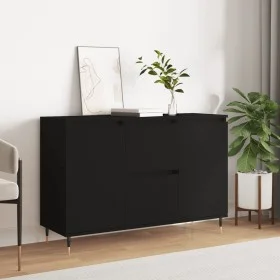 Schwarzes Sideboard aus Holzwerkstoff, 104 x 35 x 70 cm von vidaXL, Sideboards - Ref: Foro24-827197, Preis: 101,69 €, Rabatt: %