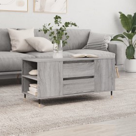 Mesa de centro madera de ingeniería gris Sonoma 102x44,5x50 cm en Mesas de centro | Comprar online en Foru.es
