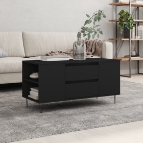 Mesa de centro madera de ingeniería negro 102x44,5x50 cm en Mesas de centro | Comprar online en Foru.es