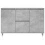 Aparador de madera de ingeniería gris hormigón 104x35x70 cm de vidaXL, Aparadores - Ref: Foro24-827200, Precio: 94,86 €, Desc...