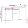 Aparador de madera de ingeniería gris hormigón 104x35x70 cm de vidaXL, Aparadores - Ref: Foro24-827200, Precio: 91,96 €, Desc...
