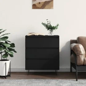Aparador de madera contrachapada negro 60x35x70 cm de vidaXL, Aparadores - Ref: Foro24-827181, Precio: 79,59 €, Descuento: %