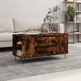 Mesa de centro madera ingeniería roble ahumado 102x44,5x50 cm en Mesas de centro | Comprar online en Foru.es