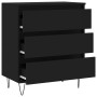 Aparador de madera contrachapada negro 60x35x70 cm de vidaXL, Aparadores - Ref: Foro24-827181, Precio: 81,36 €, Descuento: %