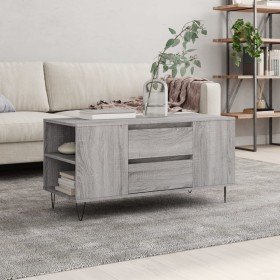 Mesa de centro madera de ingeniería gris Sonoma 102x44,5x50 cm en Mesas de centro | Comprar online en Foru.es