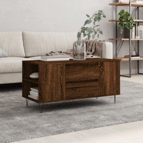 Mesa de centro madera de ingeniería marrón roble 102x44,5x50 cm en Mesas de centro | Comprar online en Foru.es