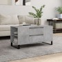 Mesa de centro madera ingeniería gris hormigón 102x44,5x50 cm en Mesas de centro | Comprar online en Foru.es