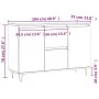 Aparador de madera de ingeniería marrón roble 104x35x70 cm de vidaXL, Aparadores - Ref: Foro24-827211, Precio: 89,48 €, Descu...