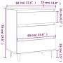 Aparador de madera contrachapada roble Sonoma 60x35x70 cm de vidaXL, Aparadores - Ref: Foro24-827183, Precio: 71,32 €, Descue...