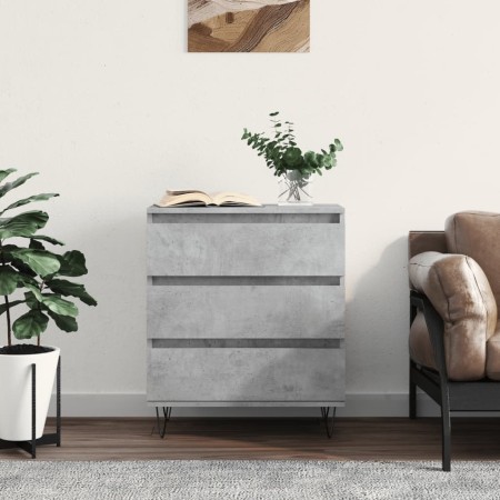 Aparador de madera contrachapada gris hormigón 60x35x70 cm de vidaXL, Aparadores - Ref: Foro24-827184, Precio: 63,14 €, Descu...