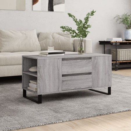 Mesa de centro madera de ingeniería gris Sonoma 102x44,5x50 cm en Mesas de centro | Comprar online en Foru.es