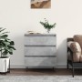 Aparador de madera contrachapada gris hormigón 60x35x70 cm de vidaXL, Aparadores - Ref: Foro24-827184, Precio: 63,14 €, Descu...