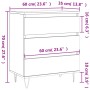 Aparador de madera contrachapada gris hormigón 60x35x70 cm de vidaXL, Aparadores - Ref: Foro24-827184, Precio: 63,14 €, Descu...