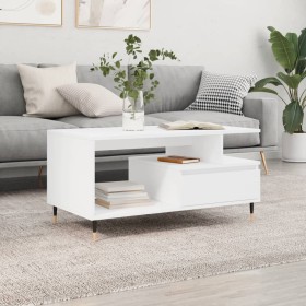 Mesa de centro madera contrachapada blanca 90x49x45 cm en Mesas de centro | Comprar online en Foru.es