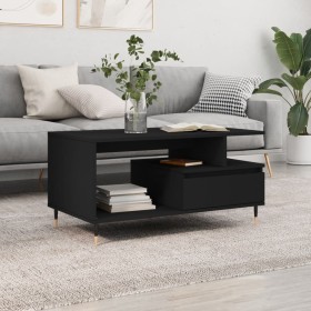 Mesa de centro madera contrachapada negro 90x49x45 cm en Mesas de centro | Comprar online en Foru.es