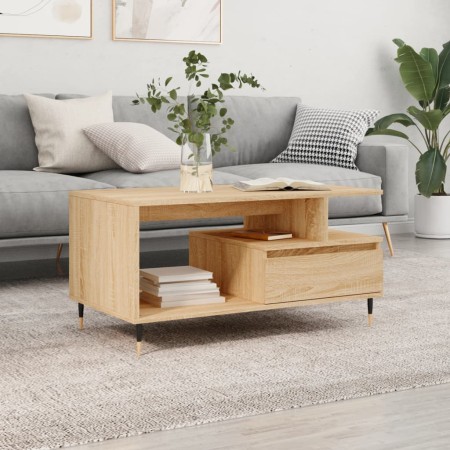 Mesa de centro madera contrachapada roble Sonoma 90x49x45 cm en Mesas de centro | Comprar online en Foru.es