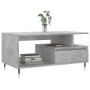Mesa de centro madera contrachapada gris hormigón 90x49x45 cm en Mesas de centro | Comprar online en Foru.es