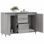 Aparador de madera de ingeniería gris Sonoma 104x35x70 cm de vidaXL, Aparadores - Ref: Foro24-827202, Precio: 97,95 €, Descue...