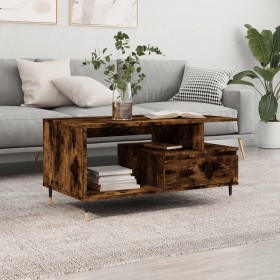 Mesa de centro madera contrachapada roble ahumado 90x49x45 cm en Mesas de centro | Comprar online en Foru.es