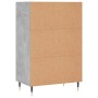 Aparador alto madera de ingeniería gris hormigón 57x35x90 cm de vidaXL, Aparadores - Ref: Foro24-827224, Precio: 55,58 €, Des...