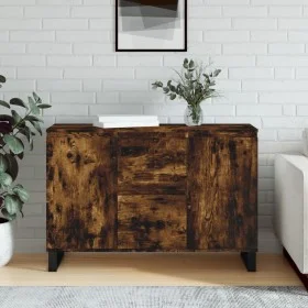 Sideboard aus geräuchertem Eichenholzwerkstoff, 104 x 35 x 70 cm von vidaXL, Sideboards - Ref: Foro24-827217, Preis: 97,15 €,...