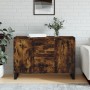Aparador de madera de ingeniería roble ahumado 104x35x70 cm de vidaXL, Aparadores - Ref: Foro24-827217, Precio: 97,79 €, Desc...