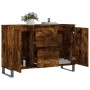 Aparador de madera de ingeniería roble ahumado 104x35x70 cm de vidaXL, Aparadores - Ref: Foro24-827217, Precio: 97,79 €, Desc...