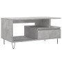 Mesa de centro madera contrachapada gris hormigón 90x49x45 cm en Mesas de centro | Comprar online en Foru.es