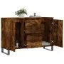 Smoked oak engineered wood sideboard 104x35x70 cm by vidaXL, Sideboards - Ref: Foro24-827217, Price: 97,15 €, Discount: %