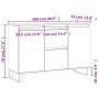 Smoked oak engineered wood sideboard 104x35x70 cm by vidaXL, Sideboards - Ref: Foro24-827217, Price: 97,15 €, Discount: %