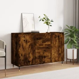 Aparador de madera de ingeniería roble ahumado 104x35x70 cm de vidaXL, Aparadores - Ref: Foro24-827201, Precio: 86,94 €, Desc...