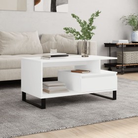 Mesa de centro madera contrachapada blanca 90x49x45 cm en Mesas de centro | Comprar online en Foru.es