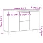 Aparador de madera de ingeniería roble ahumado 104x35x70 cm de vidaXL, Aparadores - Ref: Foro24-827201, Precio: 89,19 €, Desc...