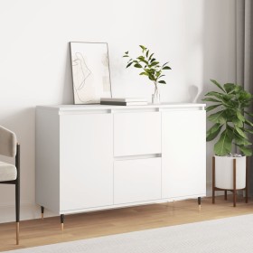Aparador de madera de ingeniería blanco 104x35x70 cm de vidaXL, Aparadores - Ref: Foro24-827196, Precio: 87,97 €, Descuento: %