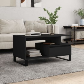 Mesa de centro madera contrachapada negro 90x49x45 cm en Mesas de centro | Comprar online en Foru.es