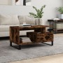 Mesa de centro madera contrachapada roble ahumado 90x49x45 cm en Mesas de centro | Comprar online en Foru.es