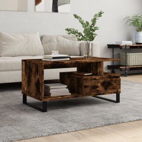 Mesa de centro madera contrachapada roble ahumado 90x49x45 cm en Mesas de centro | Comprar online en Foru.es