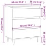 Aparador madera contrachapada marrón roble 60x35x70 cm de vidaXL, Aparadores - Ref: Foro24-827187, Precio: 67,71 €, Descuento: %