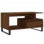 Mesa de centro madera contrachapada roble marrón 90x49x45 cm en Mesas de centro | Comprar online en Foru.es