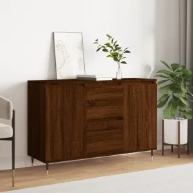 Oak brown engineered wood sideboard 104x35x70 cm by vidaXL, Sideboards - Ref: Foro24-827203, Price: 97,96 €, Discount: %