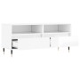 Mueble de TV madera contrachapada blanco brillo 100x34,5x44,5cm en Muebles TV | Comprar online en Foru.es