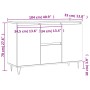 Aparador de madera de ingeniería blanco 104x35x70 cm de vidaXL, Aparadores - Ref: Foro24-827204, Precio: 94,05 €, Descuento: %