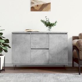Aparador de madera de ingeniería gris hormigón 104x35x70 cm de vidaXL, Aparadores - Ref: Foro24-827208, Precio: 94,38 €, Desc...