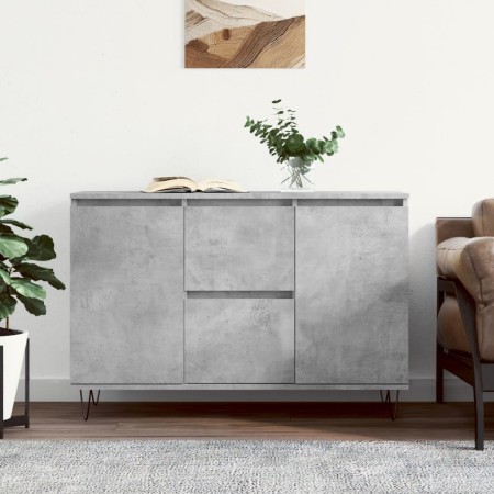 Aparador de madera de ingeniería gris hormigón 104x35x70 cm de vidaXL, Aparadores - Ref: Foro24-827208, Precio: 94,38 €, Desc...