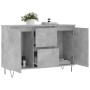 Aparador de madera de ingeniería gris hormigón 104x35x70 cm de vidaXL, Aparadores - Ref: Foro24-827208, Precio: 94,38 €, Desc...
