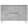 Aparador de madera de ingeniería gris hormigón 104x35x70 cm de vidaXL, Aparadores - Ref: Foro24-827208, Precio: 94,38 €, Desc...
