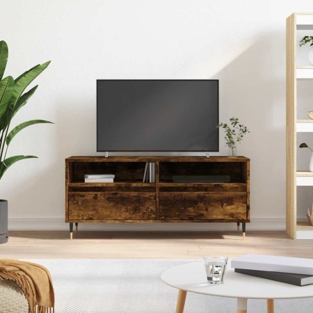 Mueble de TV madera contrachapada roble ahumado 100x34,5x44,5cm en Muebles TV | Comprar online en Foru.es