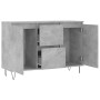 Aparador de madera de ingeniería gris hormigón 104x35x70 cm de vidaXL, Aparadores - Ref: Foro24-827208, Precio: 94,38 €, Desc...