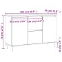 Aparador de madera de ingeniería blanco brillante 104x35x70 cm de vidaXL, Aparadores - Ref: Foro24-827198, Precio: 107,46 €, ...