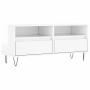Mueble de TV madera contrachapada blanco brillo 100x34,5x44,5cm en Muebles TV | Comprar online en Foru.es